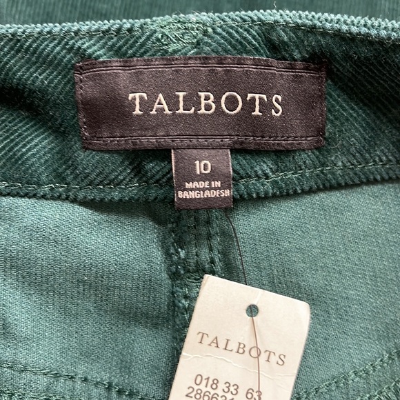 10 // Talbots Green Corduroy Mini Skirt - Picture 3 of 5